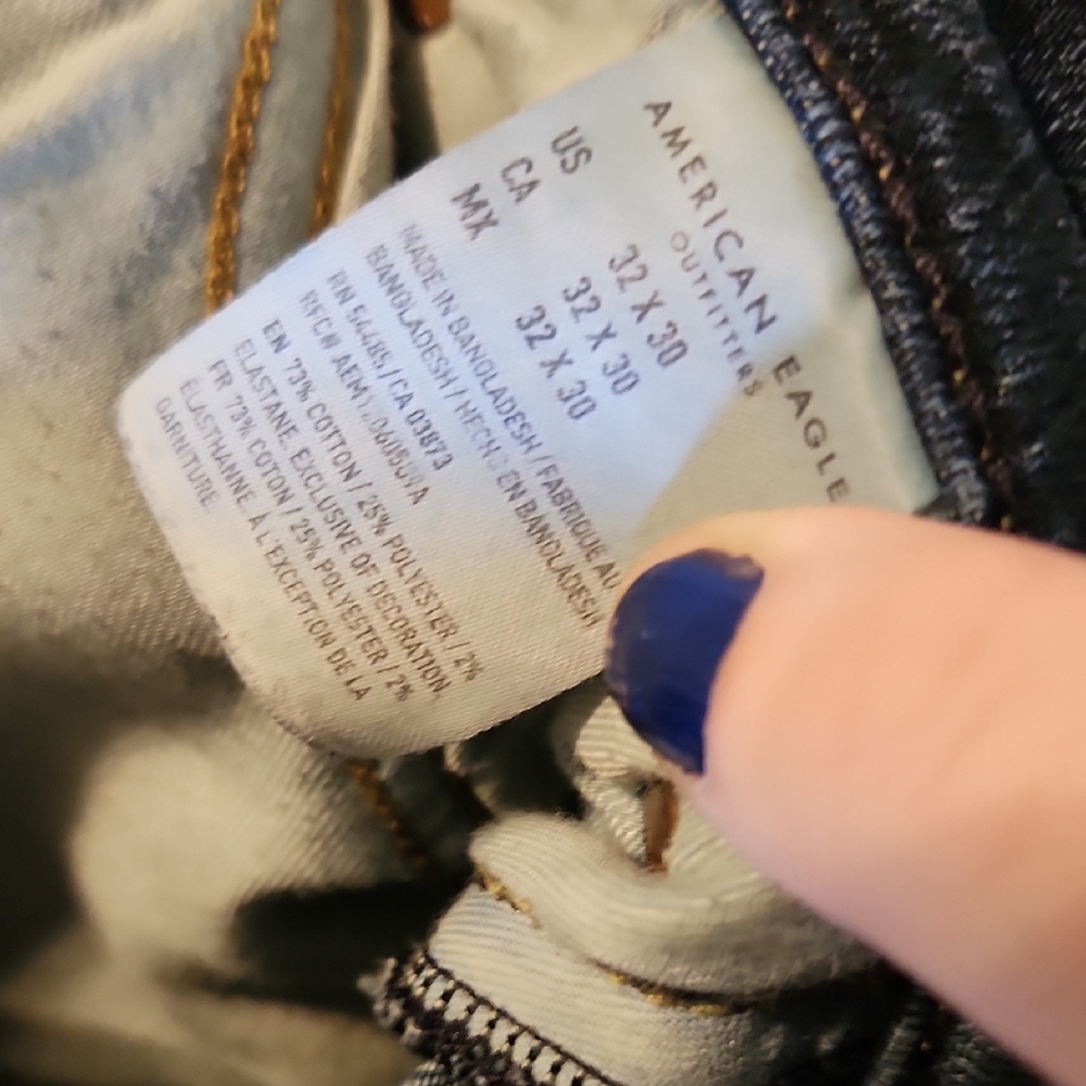 American Eagle Outfitters Blue Straight Jeans - Picture 3 of 4